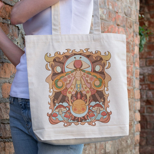 BOHO MOTH TOTE BAG