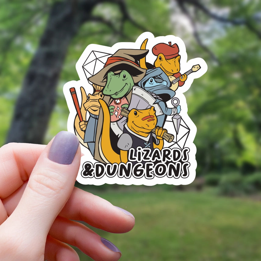 LIZARDS AND DUNGEONS STICKER