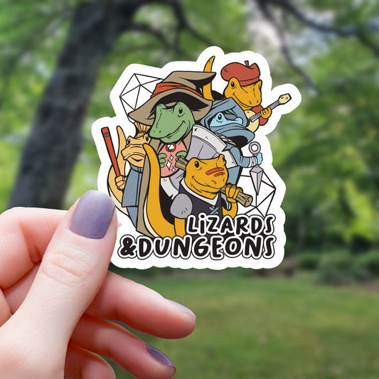LIZARDS AND DUNGEONS STICKER