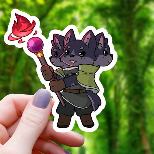 CERBERUS WIZARD CASTING STICKER