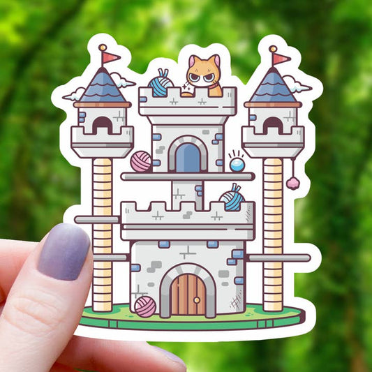 CAT TREE CASTLE STICKER