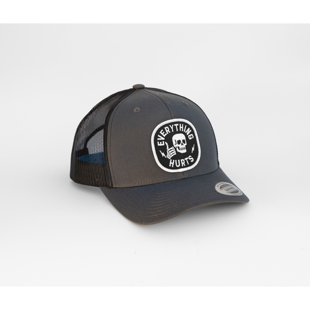EVERYTHING HURTS VINTAGE TRUCKER HAT