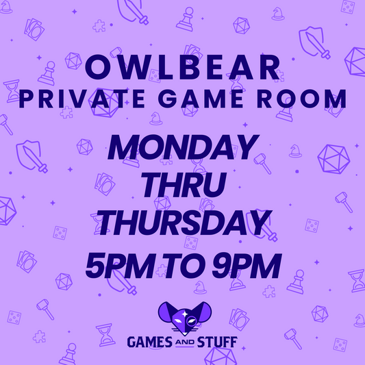 OWLBEAR PRIVATE GAME ROOM - MONDAY THRU THURSDAY EVENING