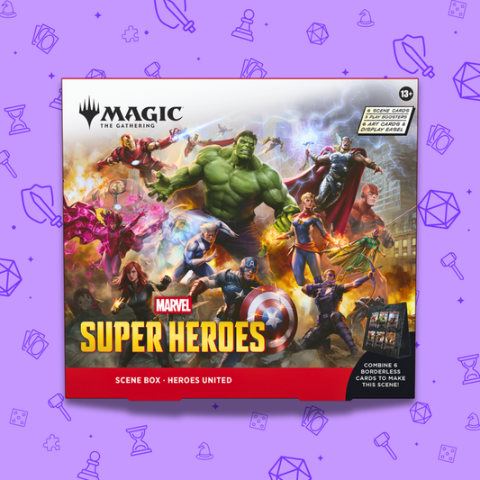 MAGIC THE GATHERING MARVEL SUPER HEROES HEROES UNITED SCENE BOX PREORDER