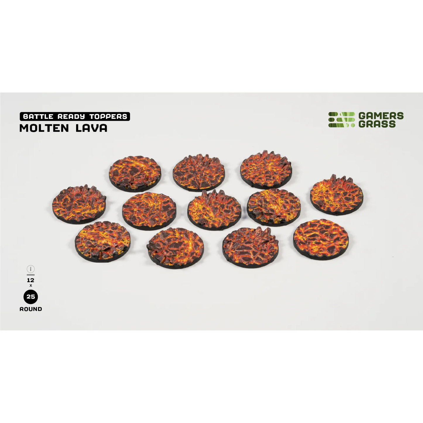 GAMER'S GRASS BATTLE READY BASE TOPPERS - MOLTEN LAVA