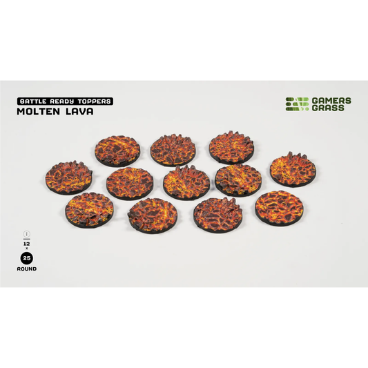 GAMER'S GRASS BATTLE READY BASE TOPPERS - MOLTEN LAVA