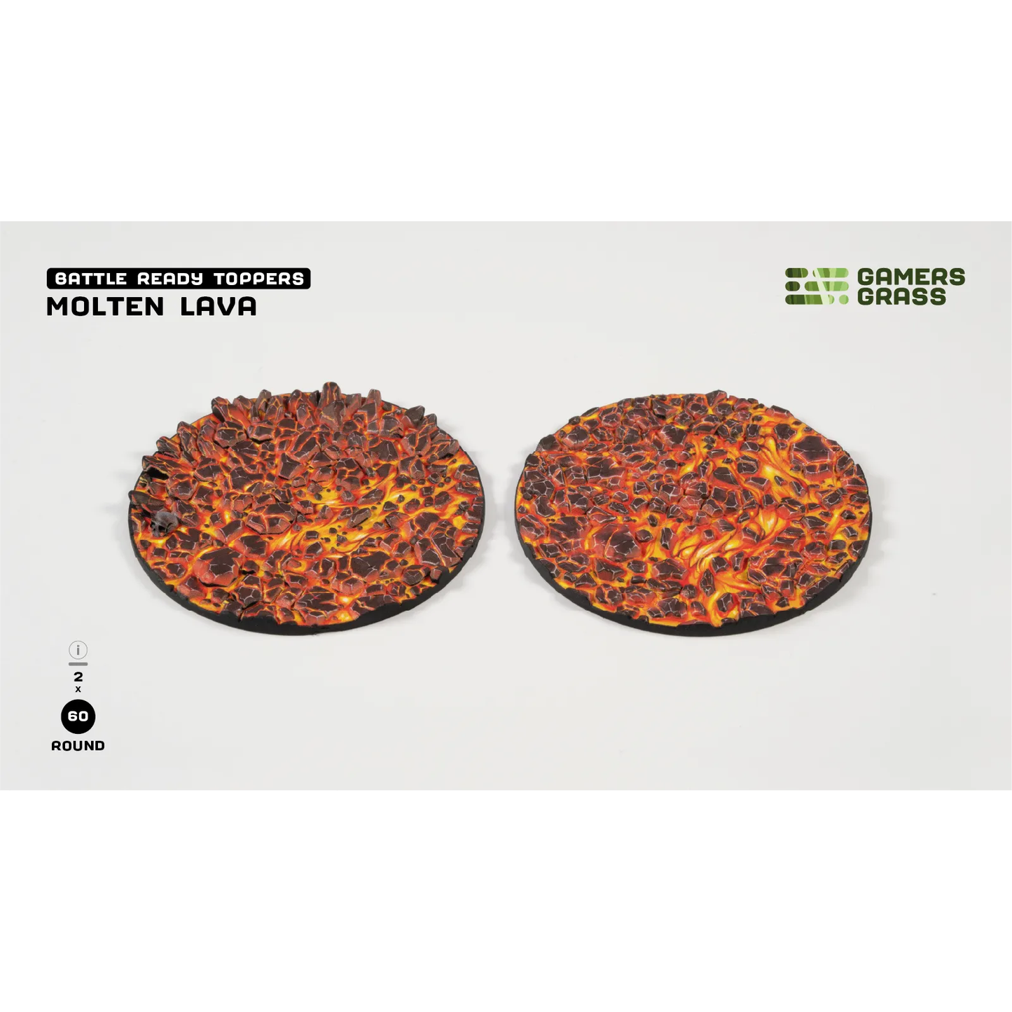 GAMER'S GRASS BATTLE READY BASE TOPPERS - MOLTEN LAVA