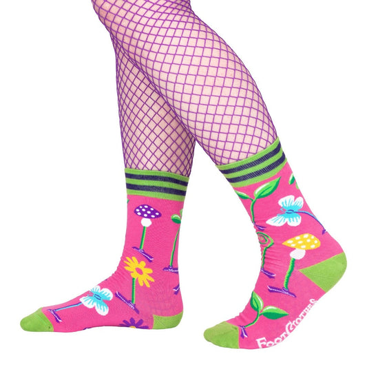 TRIPPY CLIPPIES CREW SOCKS BY FOOTCLOTHES