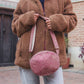 MAROON STONEWASHED CROSSBODY PILLBOX BAG BY EARTH DIVAS