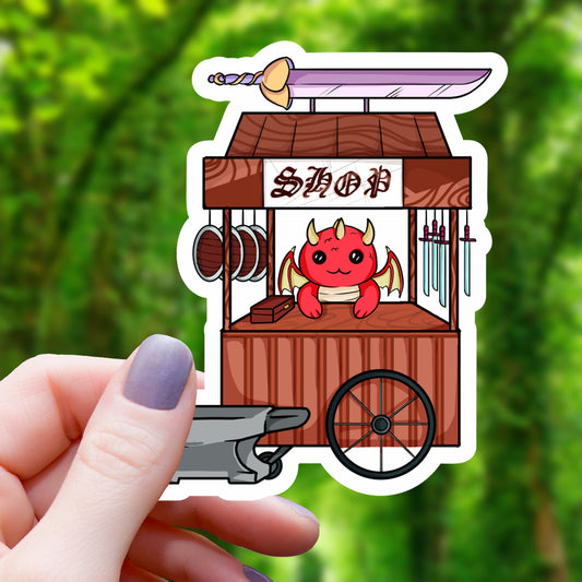 DRAGON SELLING WEAPONS STICKER