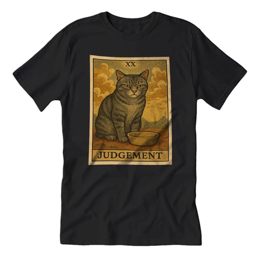 CAT JUDGEMENT TAROT T-SHIRT