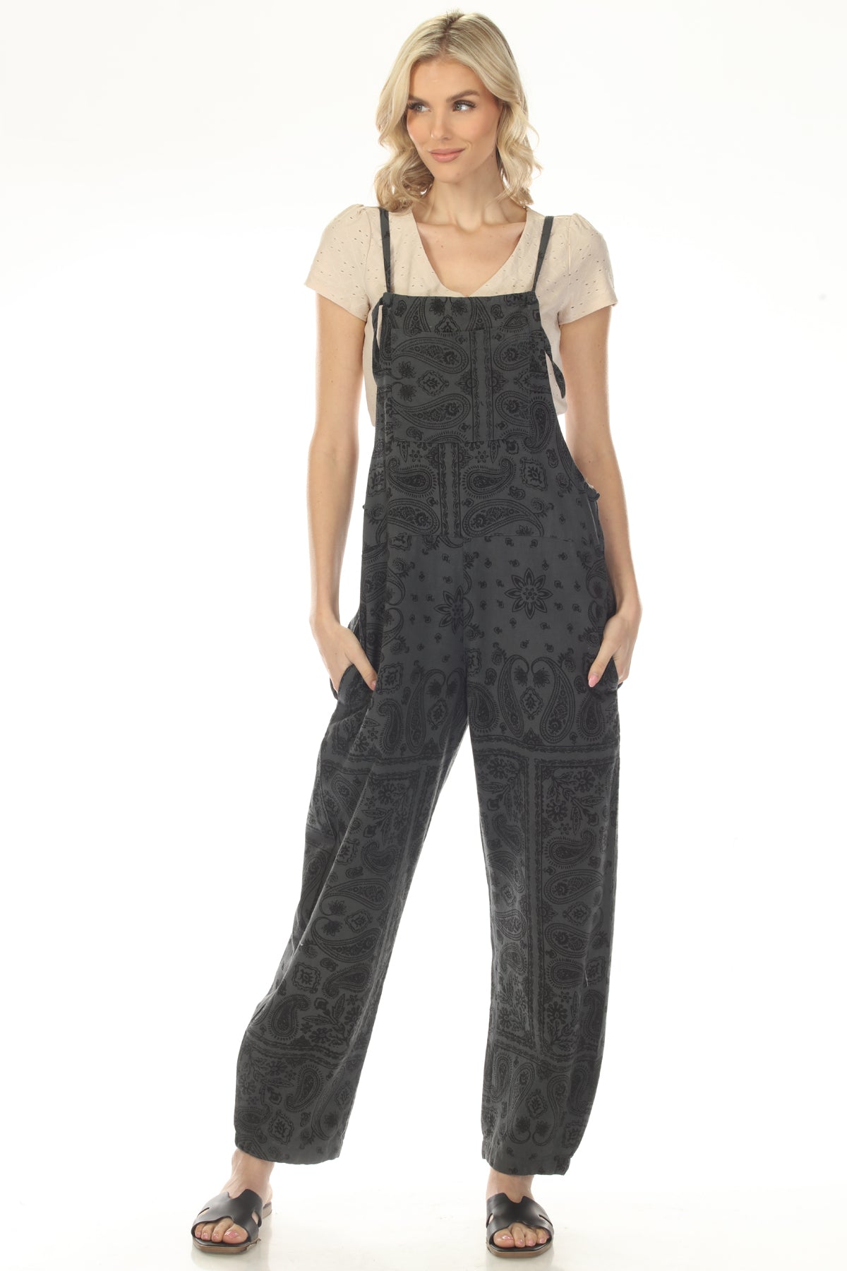 BANDANA OVERALLS - GRAY