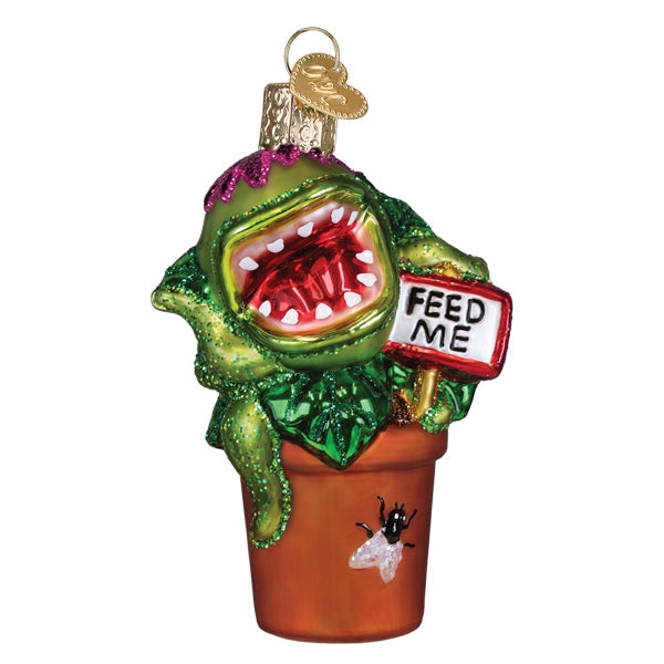 VENUS FLY TRAP GLASS HOLIDAY ORNAMENT