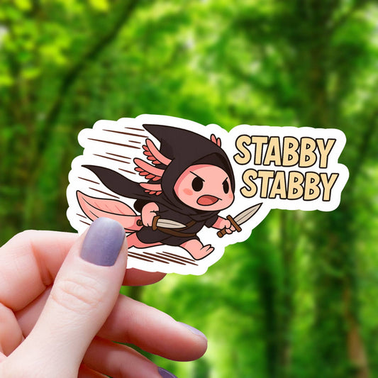AXOLOTL STABBY STABBY STICKER