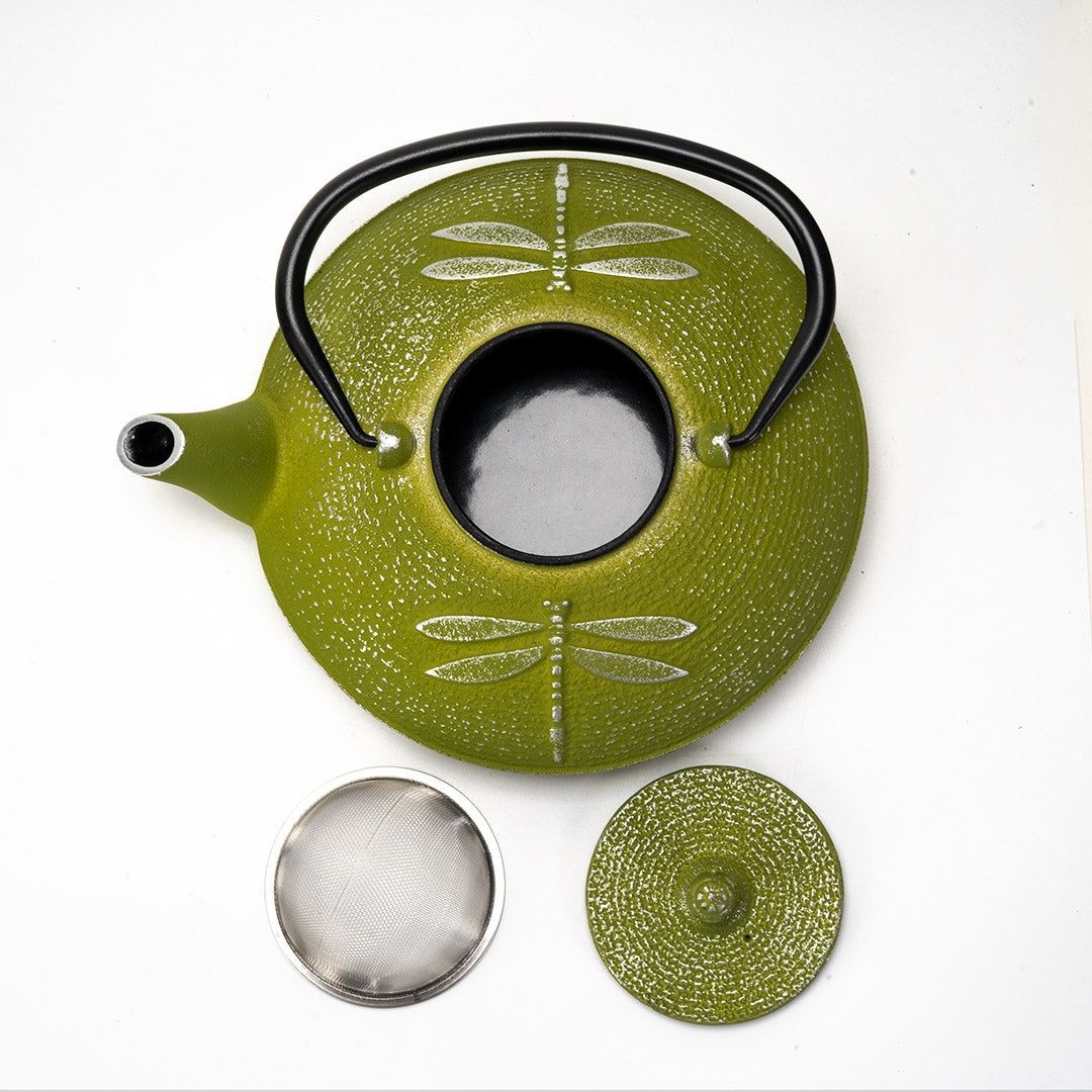 TETSUBIN TEAPOT (GREEN DRAGONFLY)