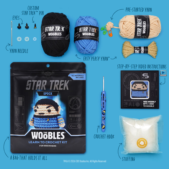 STAR TREK SPOCK WOOBLES CROCHET KIT