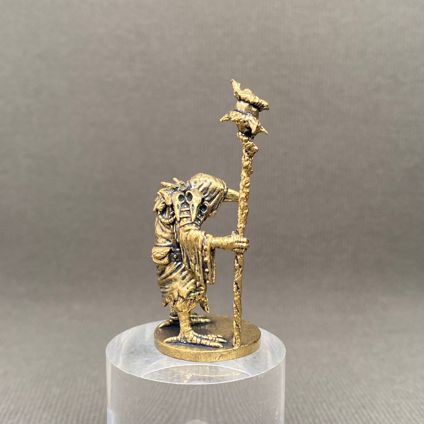 MINIATURE BRASS BIRDMAN WIZARD
