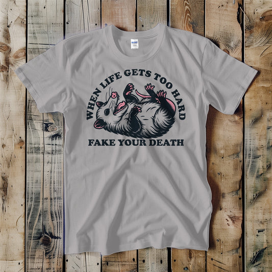 FAKE YOUR DEATH OPOSSUM T-SHIRT