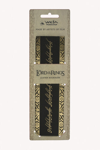 THE LORD OF THE RINGS THE ONE RING INSCRIPTION LEATHER BOOKMARK