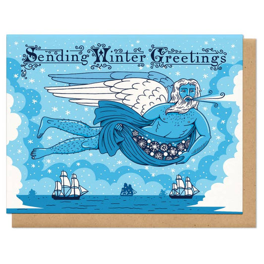 SENDING WINTER GREETINGS GREETING CARD