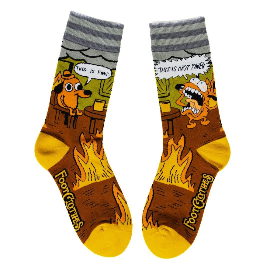 THIS IS FINE. ALSO, NOT FINE CREW SOCKS BY FOOTCLOTHES