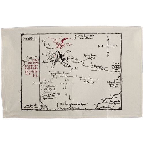 THORIN'S MAP TEA TOWEL (THE HOBBIT WETA WORKSHOP)
