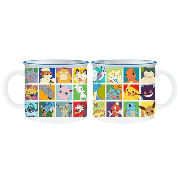 POKEMON GRID 20OZ CERAMIC CAMPING MUG