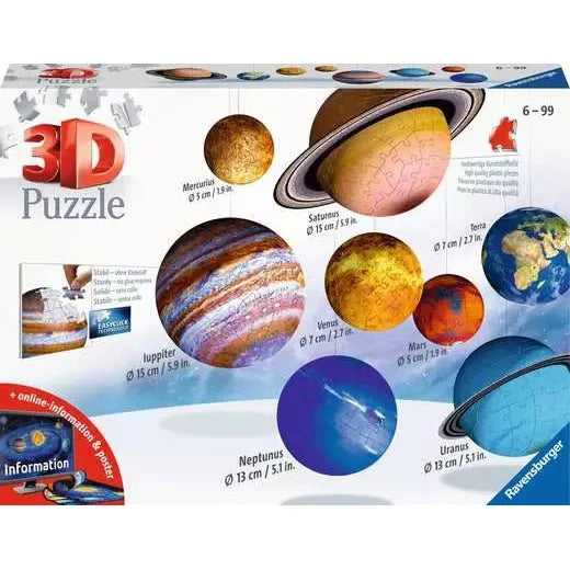3D PUZZLE BALLS - SOLAR SYSTEM ASSORTMENT 540PC