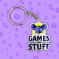 GAMES AND STUFF ENAMEL MISCHIEF KEYCHAIN