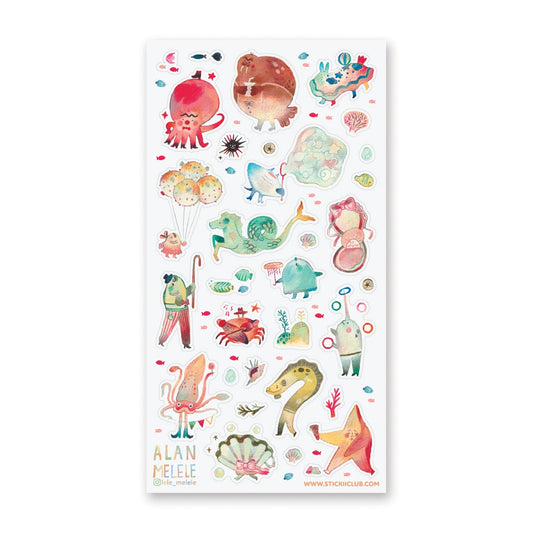 UNDER THE SEA CARNIVAL STICKER SHEET