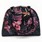 SKULLS AND FLOWERS HANDBAG PURSE