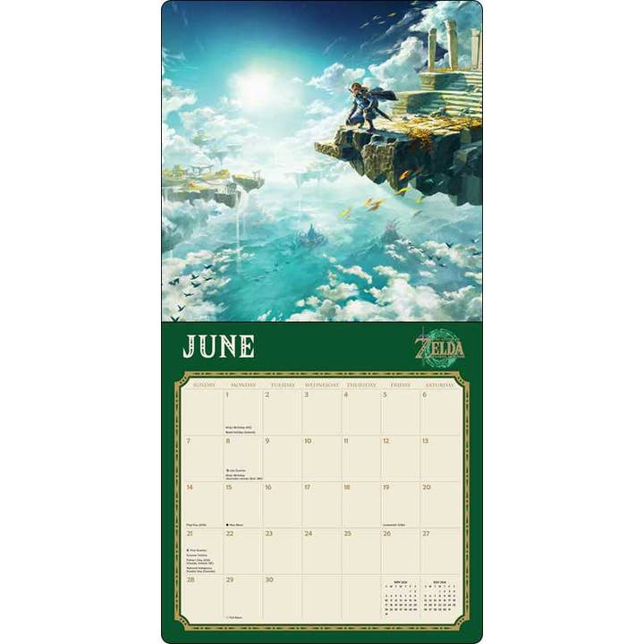 LEGEND OF ZELDA 2026 WALL CALENDAR BY NINTENDO
