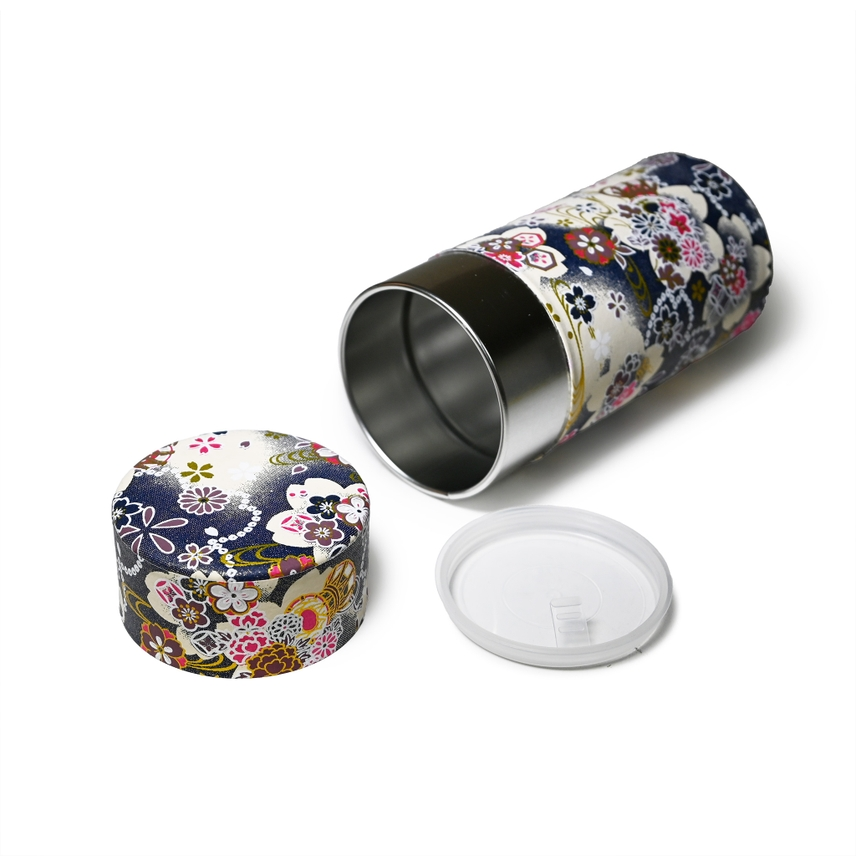 DOUBLE LID TEA CONTAINER GLITTER SAKURA 7.04 oz