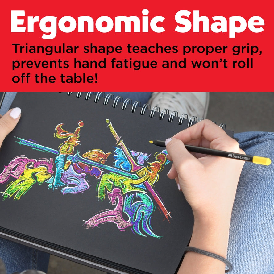 FABER-CASTELL SUPER SOFT COLOR PENCIL SET: METALLIC BLACK EDITION (BOX OF 36)