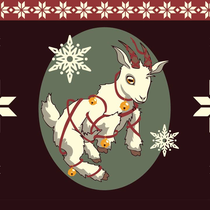 YULE GOAT CREW SOCKS BY FOOTCLOTHES