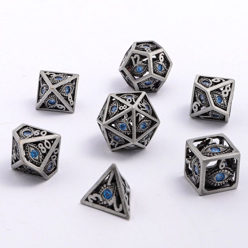 AQUA GEMS: MINI DRAGON'S EYE HOLLOW METAL DICE