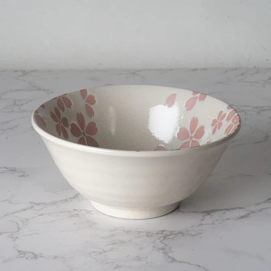 HASUI SAKURA WHITE 14oz PORCELAIN BOWL