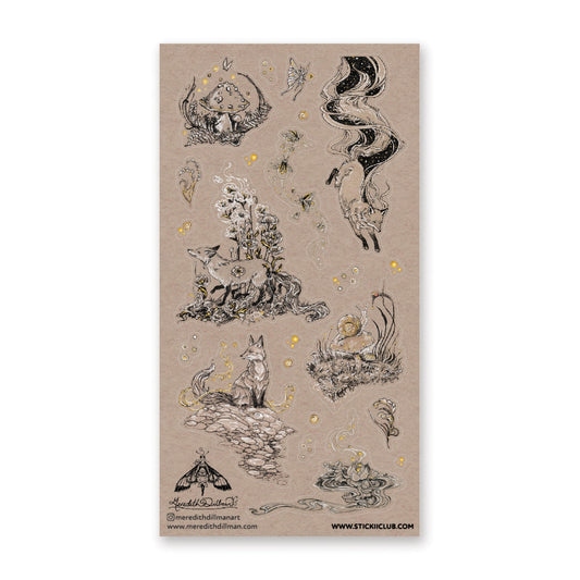 FIERY FOXES STICKER SHEET