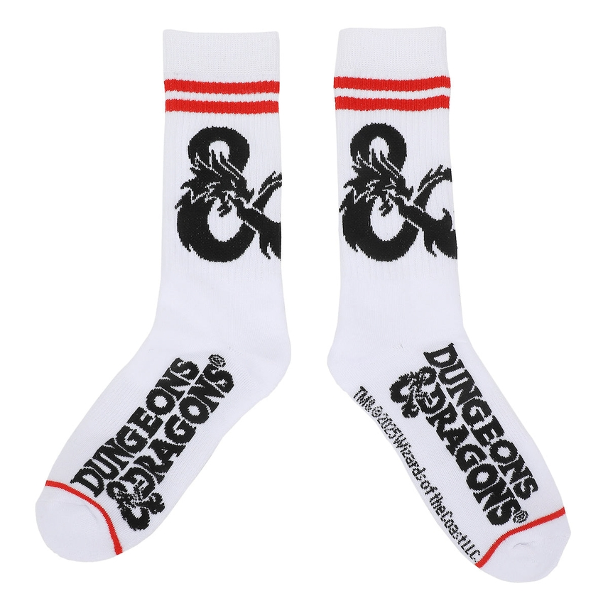 DUNGEON & DRAGONS WHITE CREW SOCKS