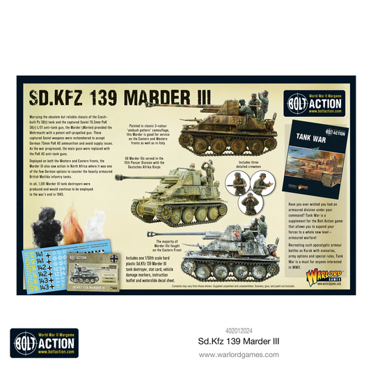 BOLT ACTION SD.KFZ 139 MARDER III