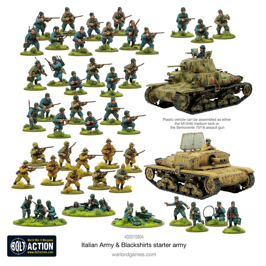 BOLT ACTION ITALIAN ARMY & BLACKSHIRTS STARTER ARMY