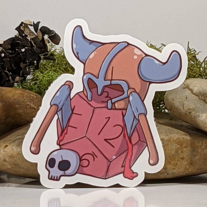BARBARIAN HIT DICE WITH HELMET STICKER
