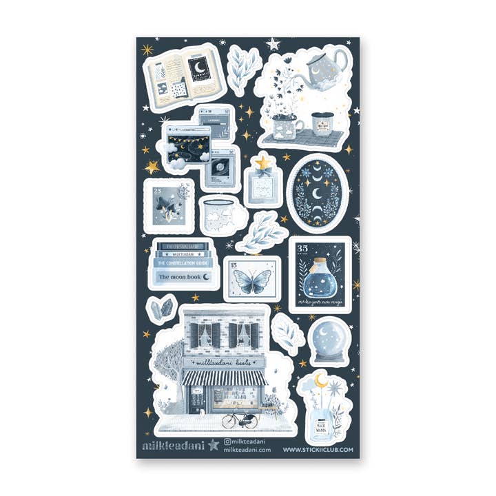 COSMIC BOOKSHOP STICKER SHEET