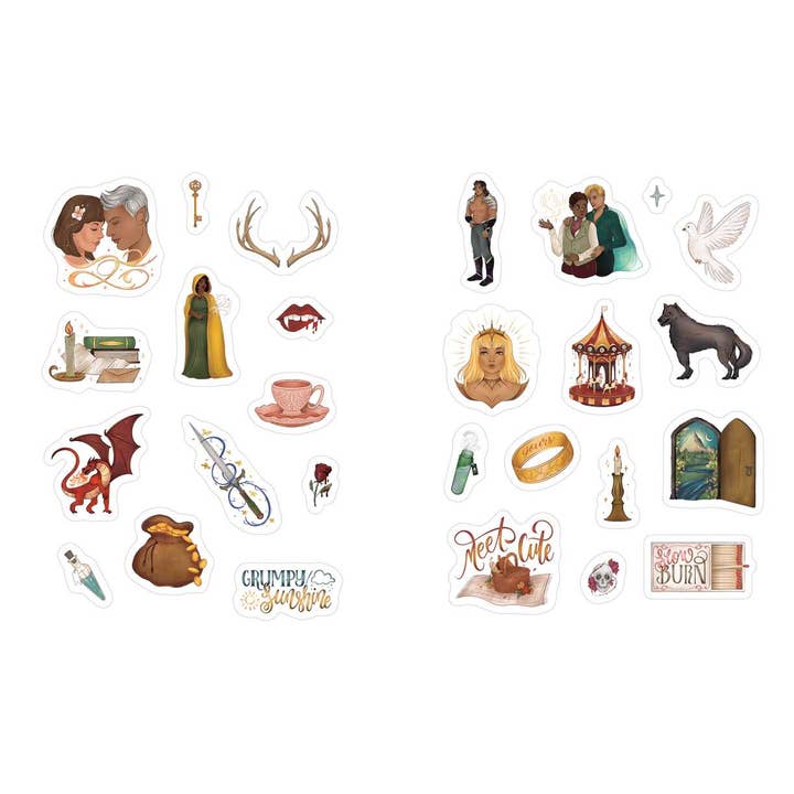 FALL IN LOVE AND SAVE THE WORLD: A ROMANTASY STICKER BOOK