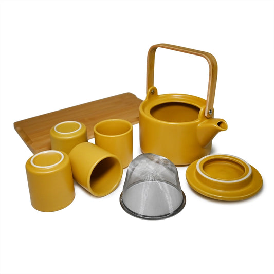 MUSTARD YELLOW TEA SET