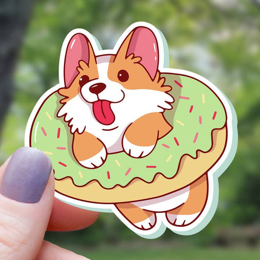 CORGI DONUT STICKER