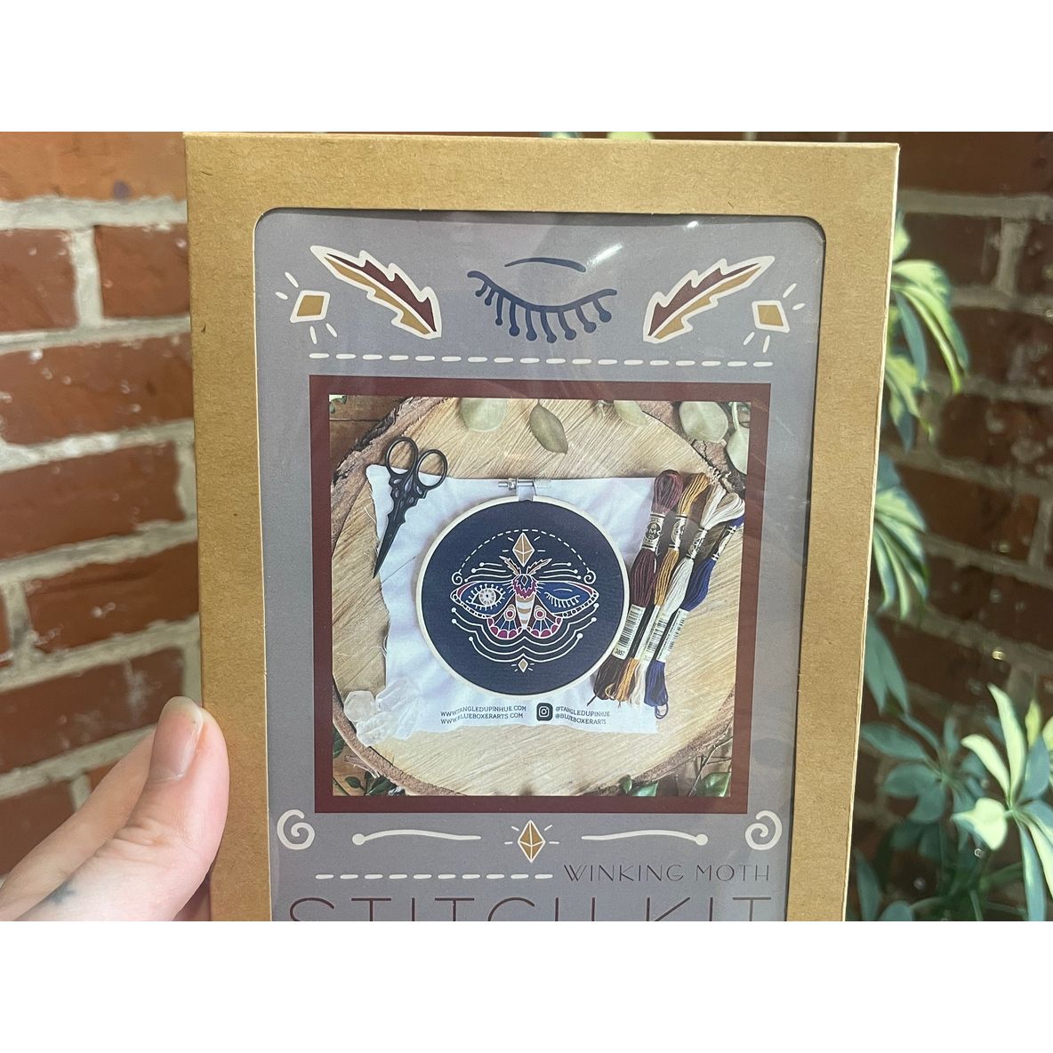 WINKING MOTH EMBROIDERY KIT