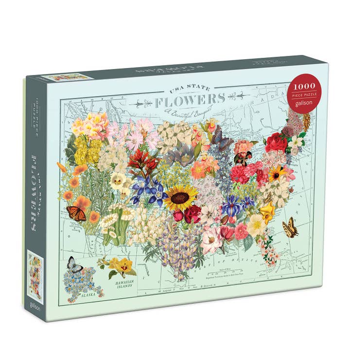 USA STATE FLOWERS 1000PC PUZZLE