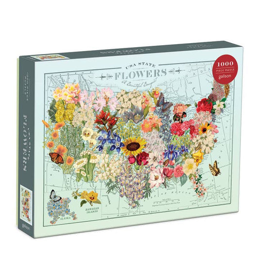 USA STATE FLOWERS 1000PC PUZZLE