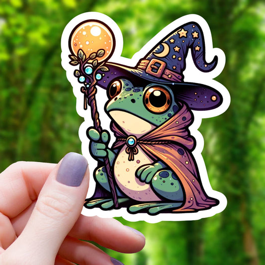 DISTINGUISHED FROG WIZARD STICKER